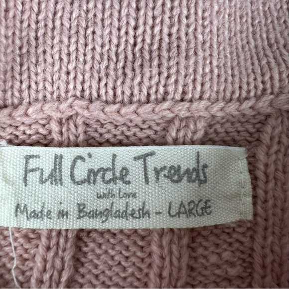 Full Circle Trends sweater mid-drift sweater, half sweater, layering, size large - Picture 5 of 8